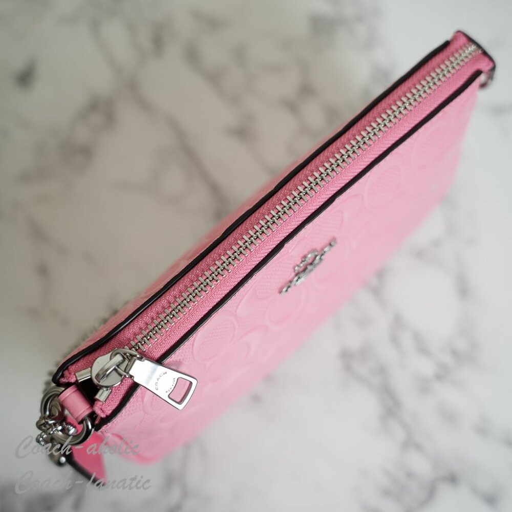 Coach CCZ27 Nolita 19 In Signature Leather With Heart Charm Silver Pink NWT - Picture 8 of 10